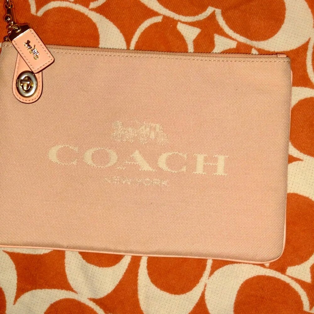 Coach Large TurnLock Monogram Pouch